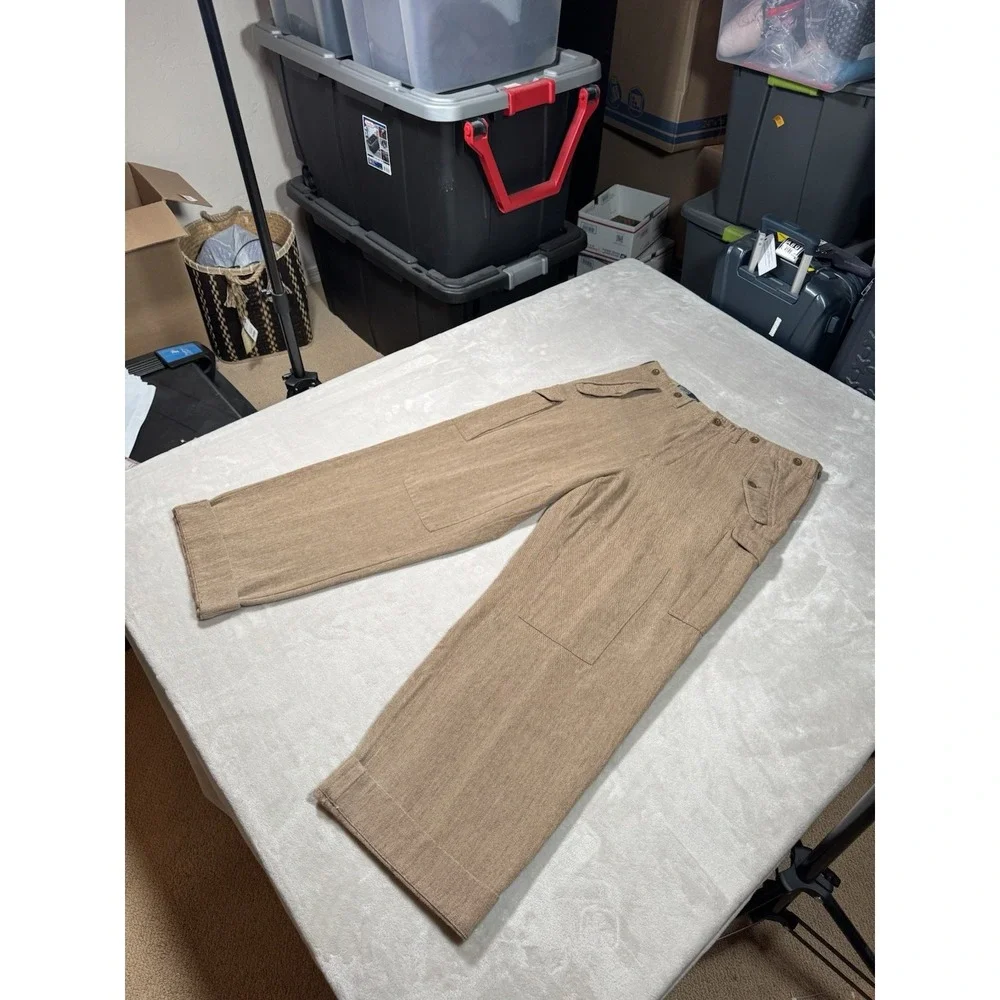 Vintage Polo Ralph Lauren Cargo Pants Military Paratrooper Mens 34x33 Button Fy